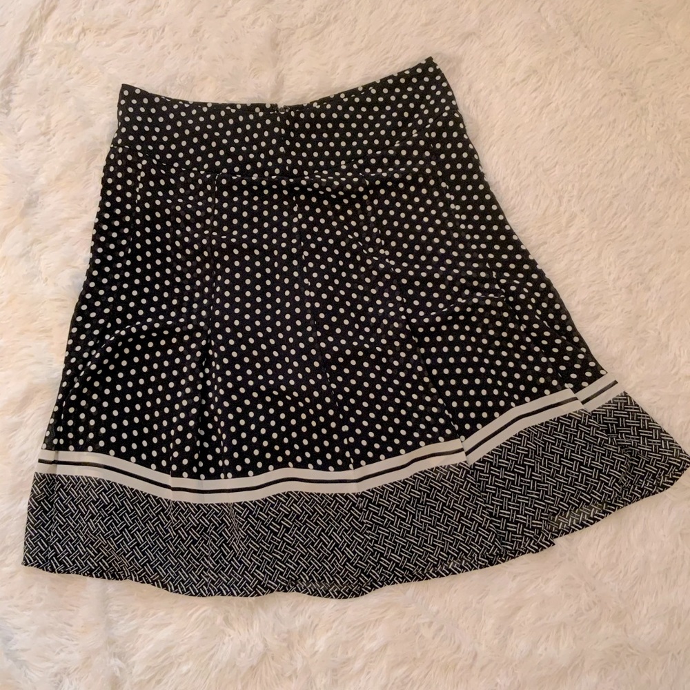 BOGO - Jones Wear Skirt - Navy with White Polka Dots